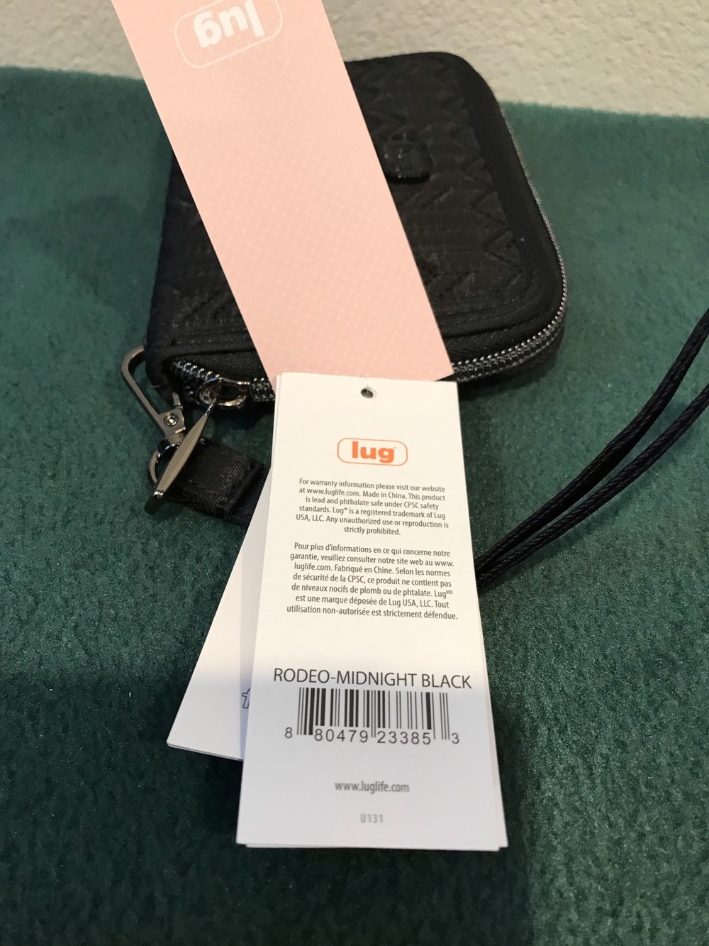 lug Rodeo Midnight Black Quilted Wristlet - Picture 7 of 8
